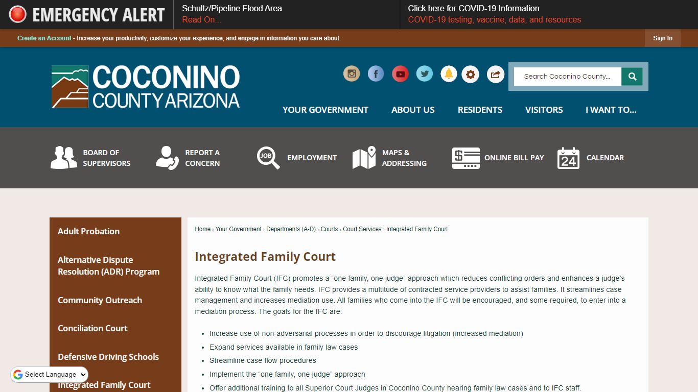 Integrated Family Court | Coconino - Coconino County, Arizona